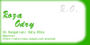 roza odry business card