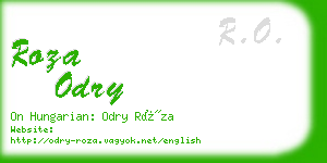 roza odry business card